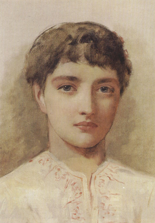 Edwin long,R.A. Head Studies of young Girls (mk37)